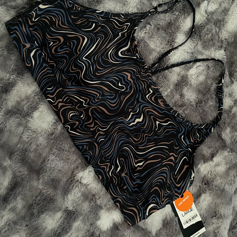 Ideology Black and Blue Dynamic Sports Bra